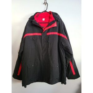 New Marlboro Gear 2000 Mens Coat Jacket 2 in 1 Fleece Liner Black Red Size XL